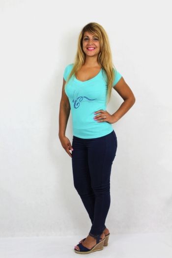 Camiseta Notice Turquesa