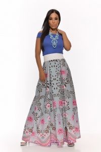 Falda Larga Norina Azul